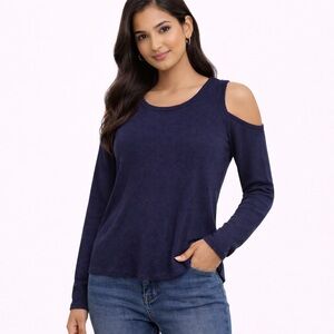 Women's Sanctuary Cold Shoulder Thermal Top Size S Blue